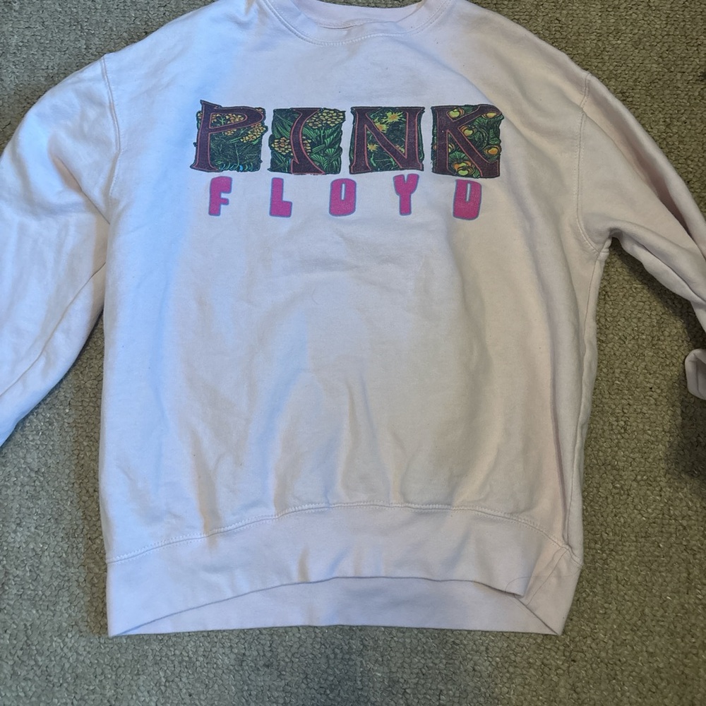 Pink Floyd Light Pink Crew Neck Sweater